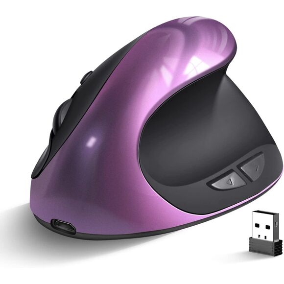 Woddlffy Ergonomic Mouse Wireless,Rechargeable Vertical Mouse Right Handed mouse - Picture 3 of 6